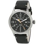 タイメックスTimex Men's TW4B01900 Expedition Scout Black Leather Strap Watch