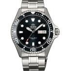 オリエントOrient #FAA02004B Men's Ray II Stainless Steel Black Dial 200M Automatic Diver Watch