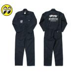 ムーンアイズ つなぎ メンズ Dickies ディッキーズ おしゃれ かっこいい 作業着 カバーオール 長袖 アメカジ MOONEYES MOON カバーオール ダークネイビー