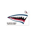 ミリタリー ステッカー アメリカン 車 おしゃれ かっこいい アウトドア スーツケース バイク 戦闘機 シャーク ブルー サイズS 右向き