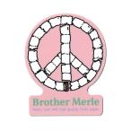  Brother Maar BROTHER MERLE стикер поверхность белый скейтборд модный Street american машина мотоцикл смартфон PEACE AND TP