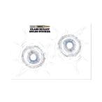  стекло ba let отверстие стикер . след . круг милитари american баловство поверхность белый смартфон машина american смешанные товары модель D размер S