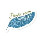  стикер серфинг american машина уличный чемодан модный симпатичный retro мотоцикл SURFS UP DECAL leaf PACIFIC OCEAN