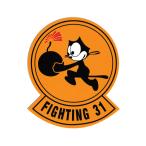 ステッカー ミリタリー フィリックス 爆弾 アメリカン キャラクター アメリカ おしゃれ かっこいい 第31戦闘攻撃飛行隊 VFA-31