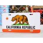 カリフォルニアリパブリック サインプレート 看板 ライセンスプレート ナンバープレート 車 CALIFORNIA REPUBLIC メール便OK