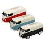 ワーゲンバス ティッシュケース ティッシュボックス 車 おしゃれ ミニカー かっこいい 小物入れ VW フォルクスワーゲン アメリカン雑貨 1/16 WELLY ツートン