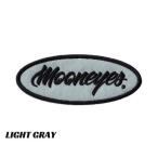 ショッピングカーリーコレクション ムーンアイズ ワッペン アイロン おしゃれ アメリカン かっこいい アメカジ カスタム ジャケット トートバッグ オーバル ライトグレー