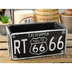 プランター 植木鉢 アメリカン アンティーク調 ルート66 ROUTE66 レクト ブラック＿ZZ-NC525BK-FEE