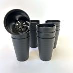 長鉢3.5号×12個入り セラアート 植木鉢 おしゃれ 白・黒色 多肉植物 塊根植物 ブラック ホワイト プラ鉢