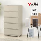 母の日 ギフト チェスト 壁付 デコニーシーヴォW 5段 ホワイト JEJアステージ 収納チェスト プラチェスト プラスチックチェスト 引き出し 引出し 脚付き