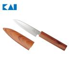 Kai Kitchen サヤ付きフルーツナイフ 木目調