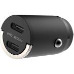 DC充電器 PD20W USB-C2ポート コンパクト カーチャージャー スマホ充電器 カー用品 車 おすすめ グッズ 便利 カシムラ