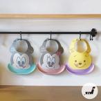 錦化成 はじめてのエプロン 赤ちゃん 子供 子ども 食べこぼし ポケット付き エプロン 丸洗い 調節 成長 プラスチック キャラクター ディズニー プーさん