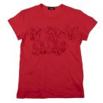 ショッピングコムデギャルソン トリココムデギャルソンtricot COMME des GARCONS 製品洗いコットンフロント装飾Tシャツ 赤S位 【レディース】