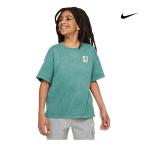 NIKE ナイキ キッズ ジュニア Tシャツ アウトドア デザイン コットンTシャツ グリーン バイコスタル FV5416 361 140cm 150cm 160cm