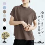 tシャツ レディース 半袖 カットソー 春夏 トップス UV プルオーバー インナー ハイネック 薄手 体型カバー 楽ちん 夏物 ナチュラル