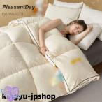 羽毛布団 暖か ホワイトダックダウン 93% 冬用 かけ布団 軽い 暖かい 抗菌 羽毛ふとん ゴールドラベル 暖か＆ふっくら感UP 増量タイプ 羽毛布団