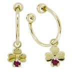 イヤーカフクローバー挟むタイプクリ...