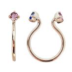 フープイヤリングピンクトルマリンイ...