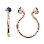 フープイヤリングサファイアイヤリン...