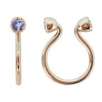 ノンホールピアスフープタンザナイト...