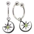 星ピアス月ノンホールピアス揺れるイ...