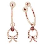 イヤリングレディース揺れるリボンガ...