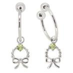 ノンホールピアスフープ揺れるりぼん...