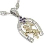 Yahoo! Yahoo!ショッピング(ヤフー ショッピング)ホースモチーフ メンズ 馬蹄 アメジスト ネックレス 馬