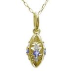 タンザナイトペンダントネックレスK18