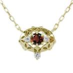 ガーネットネックレス一粒アンティー...