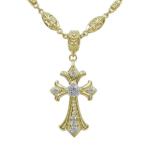 クロス ネックレス ダイヤモンド 18金 クロス ネックレス