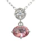 Yahoo! Yahoo!ショッピング(ヤフー ショッピング)プラチナ ピンクトルマリン ネックレス オーバル ペンダント クリスマス ポイント消化