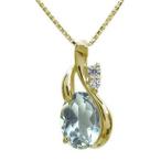 大粒オーバルアクアマリンペンダント...