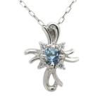 Yahoo! Yahoo!ショッピング(ヤフー ショッピング)プラチナ ネックレス アクアマリンサンタマリア クロス ネックレス クリスマス ポイント消化