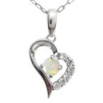 プラチナオパールネックレスオープン...