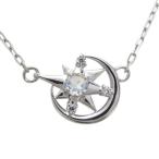 Yahoo! Yahoo!ショッピング(ヤフー ショッピング)ネックレス 星 月 プラチナ 天然石 ロイヤルブルームーンストーン ペンダント レディース オシャレ クリスマス ポイント消化