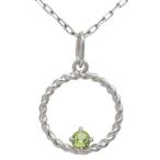 プラチナペリドットネックレスロープ...