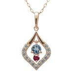 Yahoo! Yahoo!ショッピング(ヤフー ショッピング)ネックレス レディース アクアマリンサンタマリア シンプル スクエア ペンダント 10金