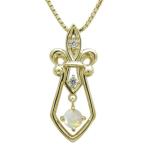 Yahoo! Yahoo!ショッピング(ヤフー ショッピング)メンズ ネックレス ダガー 百合の紋章 オパール ペンダント K10