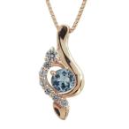 Yahoo! Yahoo!ショッピング(ヤフー ショッピング)ト音記号 ネックレス 音符モチーフ アクアマリンサンタマリア ペンダント 10金