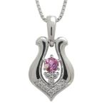 プラチナメンズ馬蹄ネックレスピンク...