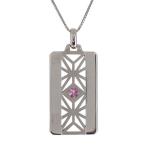 ネックレスメンズプラチナ9月誕生石...