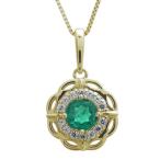 エメラルドネックレスフラワー花取り...