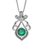 エメラルドネックレスしずく5月誕生...