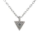 ネックレス トライアングル 三角 ダイヤモンド レディース プラチナ シンプル 華奢 一粒