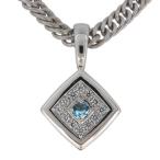 ブルートパーズネックレスメンズ天然...