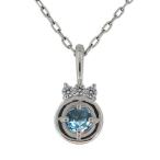 ブルートパーズネックレスプラチナシ...