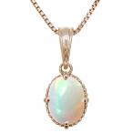 オパールネックレス一粒レディースシ...