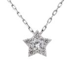 スター ネックレス シンプル ダイヤモンド 星 プラチナ ペンダント レディース ギフト プレゼント